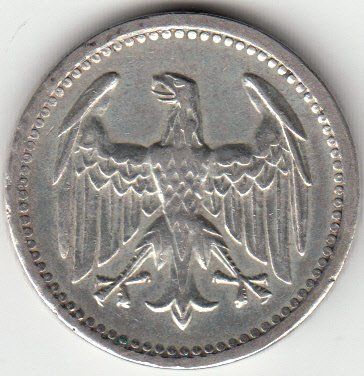 Tutti le monete: Weimarer Republik - Drei Mark 1924 A – Usato da Gossau SG venduto da Gallus00