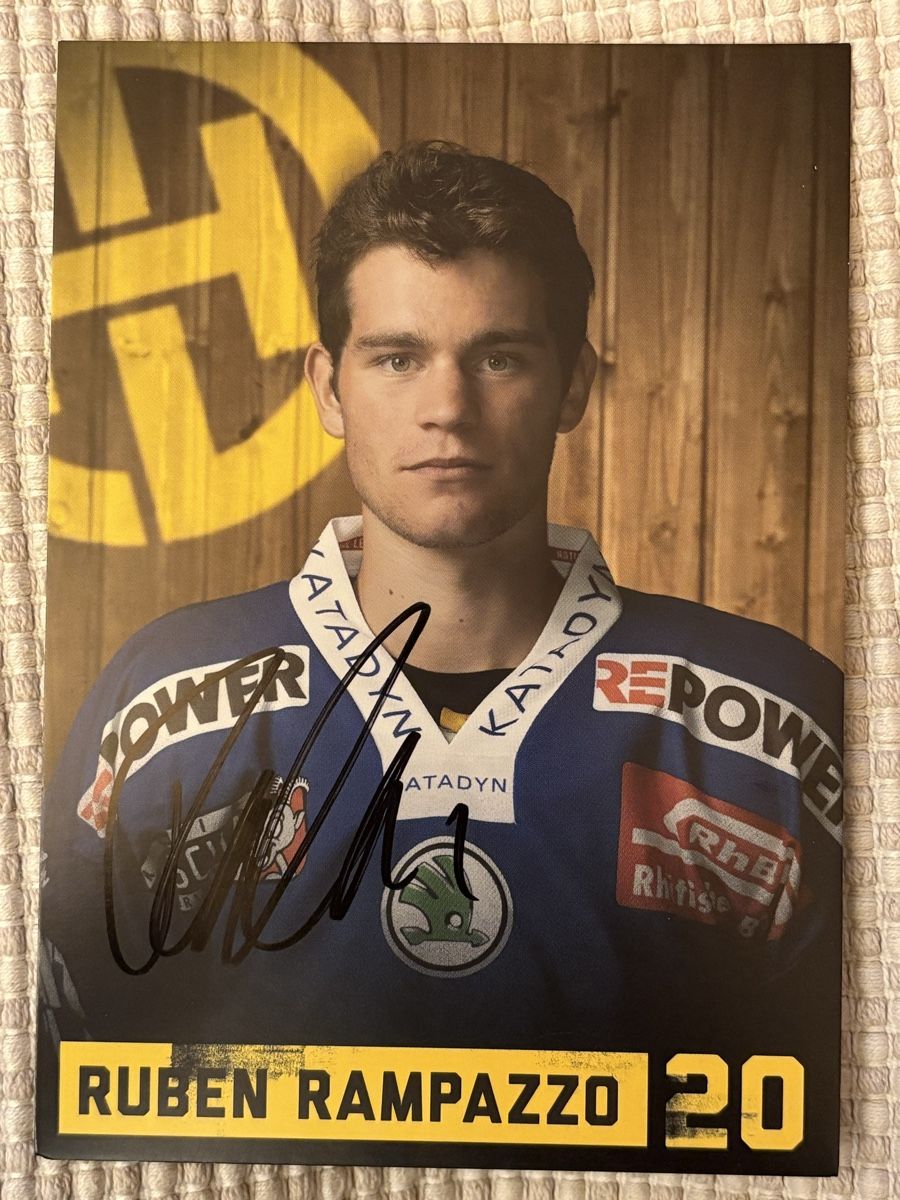 Autografi: Autogramm / HCD Eishokey / Ruben Rampazzo – Usato da Rümlang venduto da Kartenpost1
