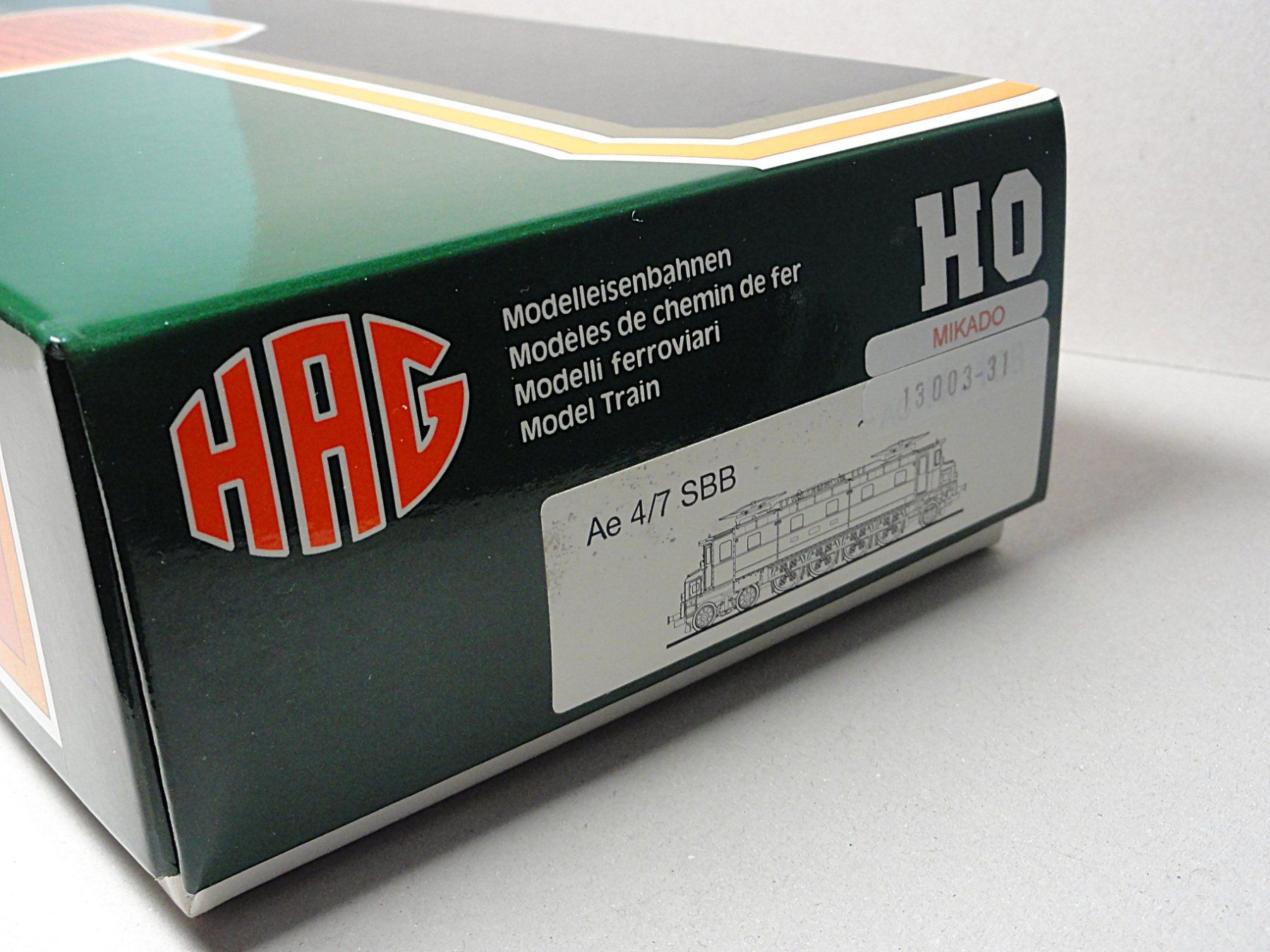 Hag Modellini di ferrovie: HAG H0 13003-31 "Mikado" (AC Digital) / SBB Ae 4/7 – Usato da Solduno venduto da albimicio 9