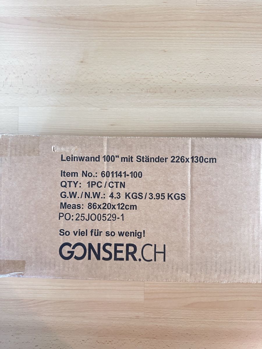 Home Cinema: Beamerleinwand 226x130cm / neu! – Nuovo e nell'imballaggio originale da Lampenberg venduto da Graziella_ 2