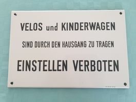 Email Schild VELOS KINDERWAGEN EINSTELLEN VERBOTEN