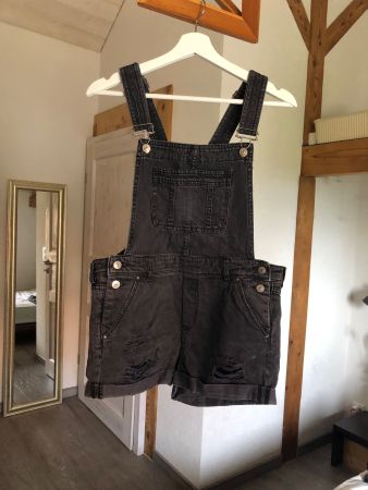 Salopette en jean noire H&M Taille 38 Latzhose