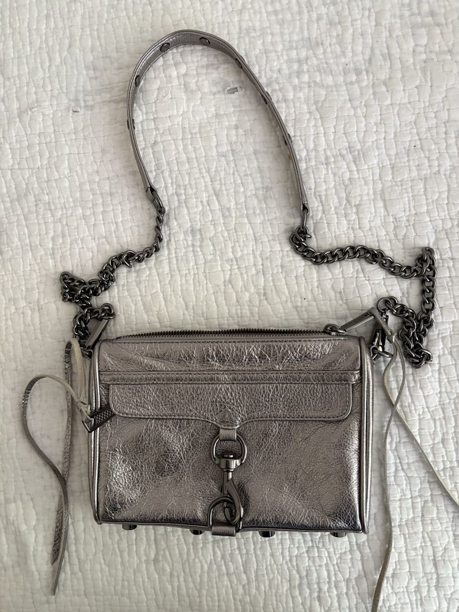 Borse da donna: Rebecca Minkoff herziges metallicgraues Crossovertäschli – Usato da Bad Ragaz venduto da Sorrento55