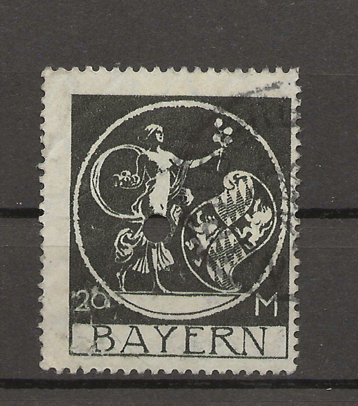 Tous les timbres: Bayern Armoirie 20M 1920 – D'occasion à Sion par PierreP01