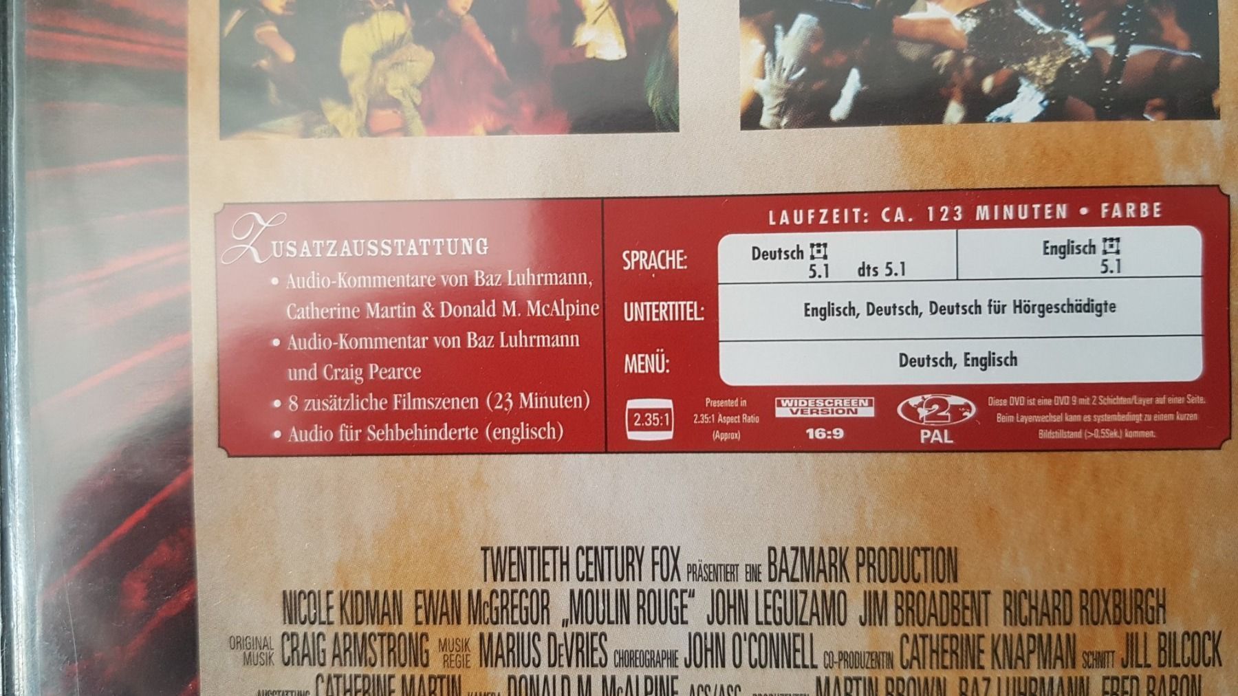 Tutti i DVDs: DVD Moulin Rouge / Nicole Kidman – Usato da Oetwil am See venduto da fineli2 1