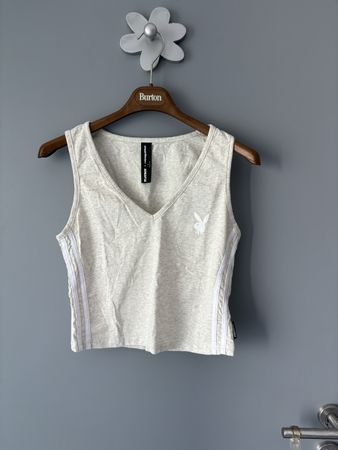 Débardeur Playboy x Missguided gris taille L