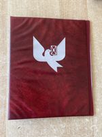 Briefmarke Album A4 rot mit Taubenmotiv 