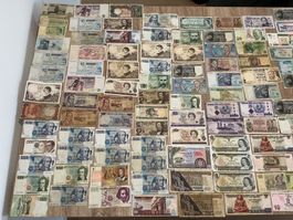 Lot II Banknoten höhere Werte 130 Stück.