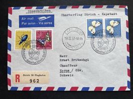 1957 SF 57.1 Flugpost Zurich - Kapstadt