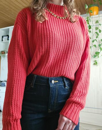 Strickpullover rot / H&M Grösse S