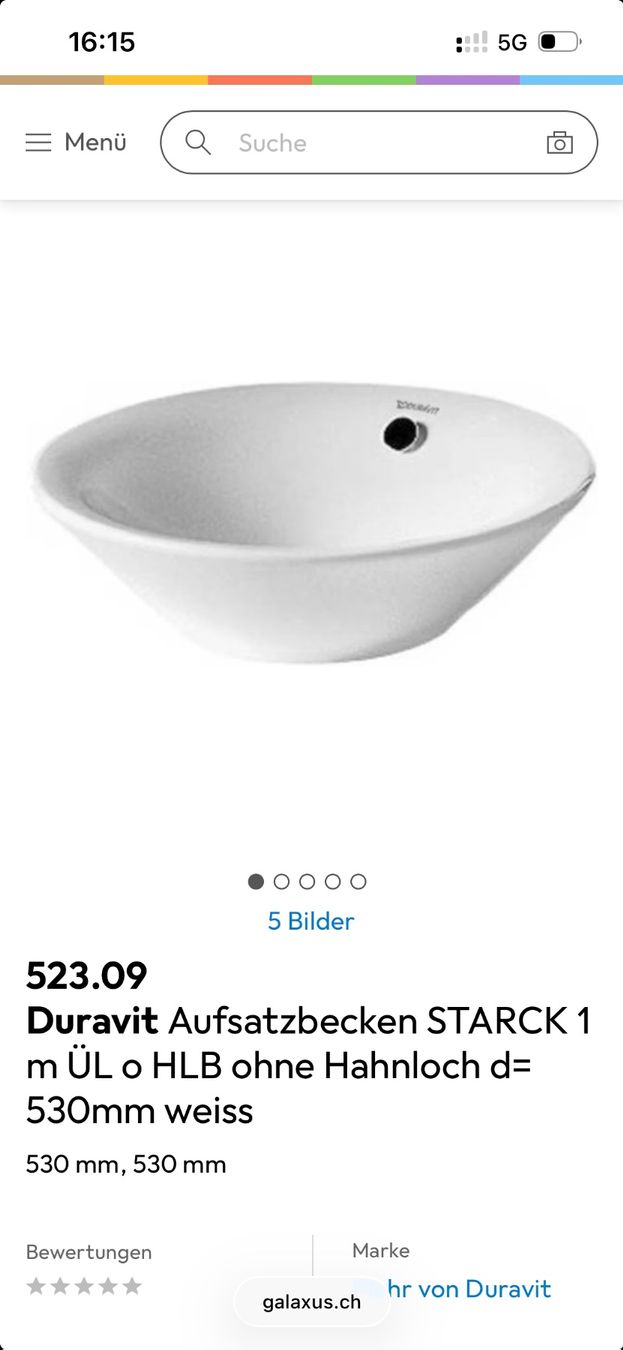 Spülbecken & Waschbecken: Duravit Lavabo mit Starck Mischer – Gebraucht aus Windisch von mgo_x9tq