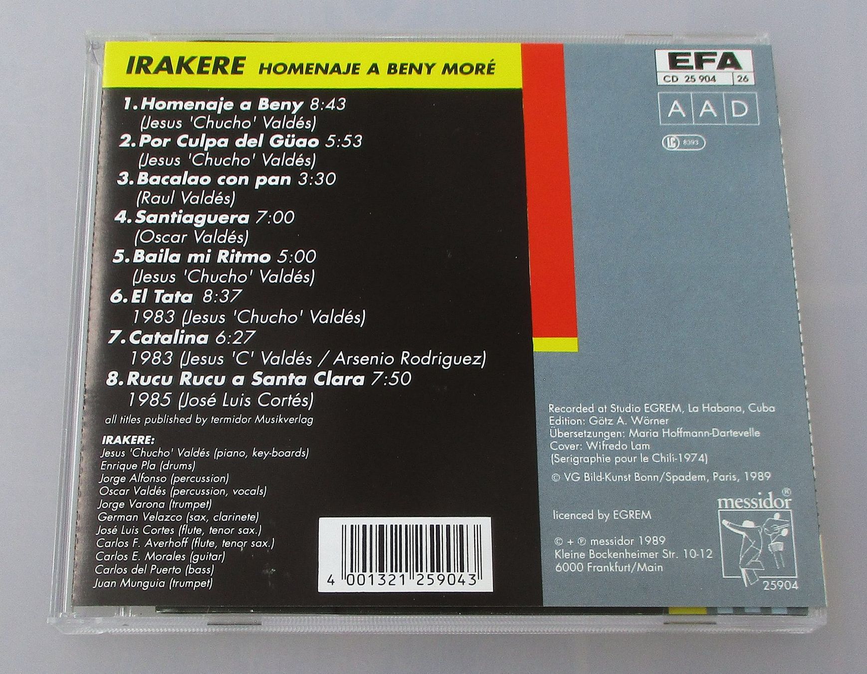CD: IRAKERE - Homenaje A Beny Moré – Usato da Wattwil venduto da Muriel11 1