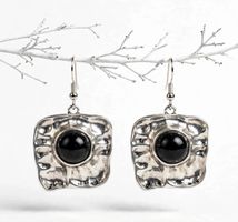 Orecchini color argento antico, nuovo