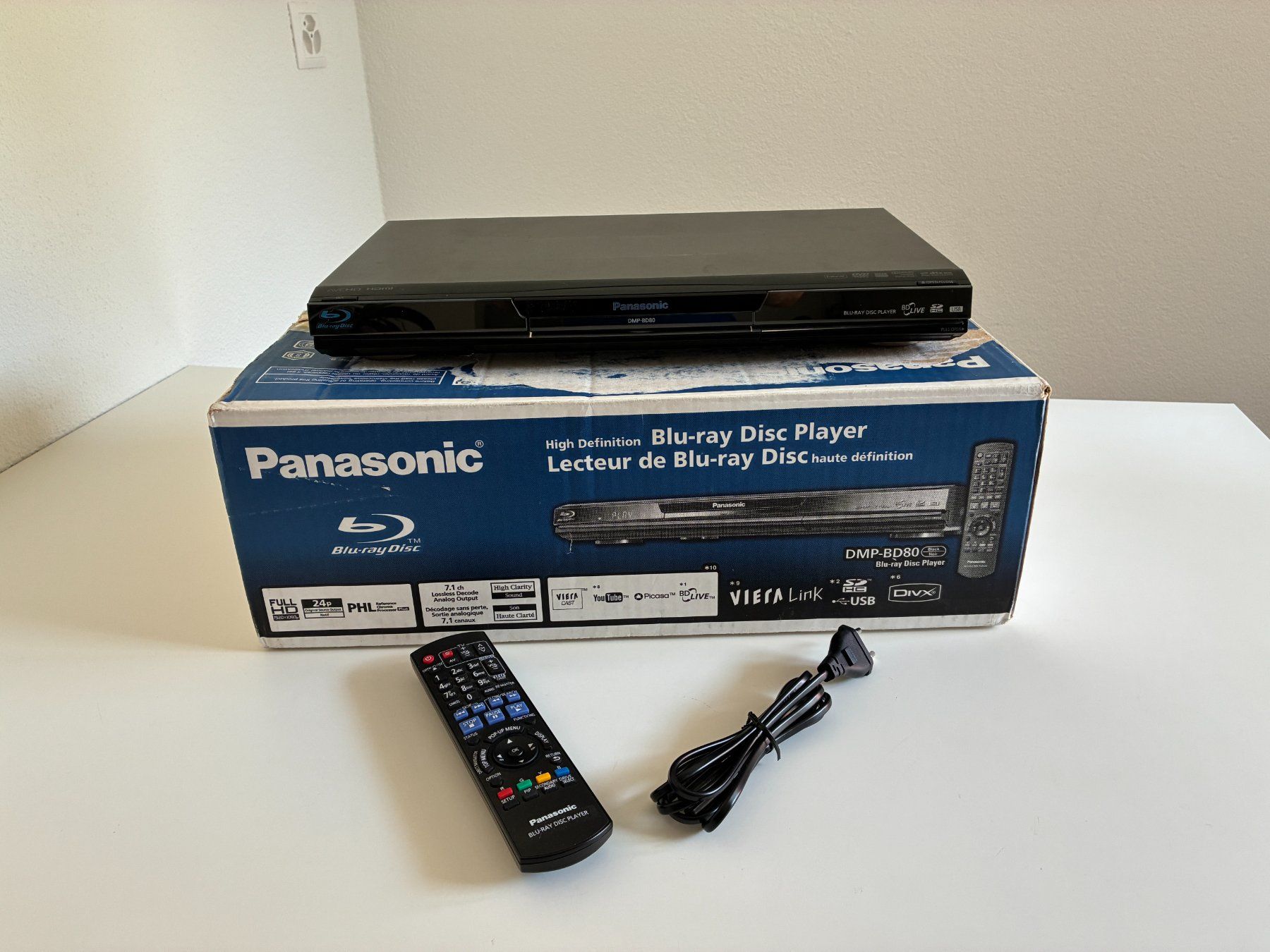 Panasonic Lettore multimediale & Streamer: Panasonic Blu-ray Disc Player DMP-BD80EG-K – Usato da Gattikon venduto da r-7-schuRma