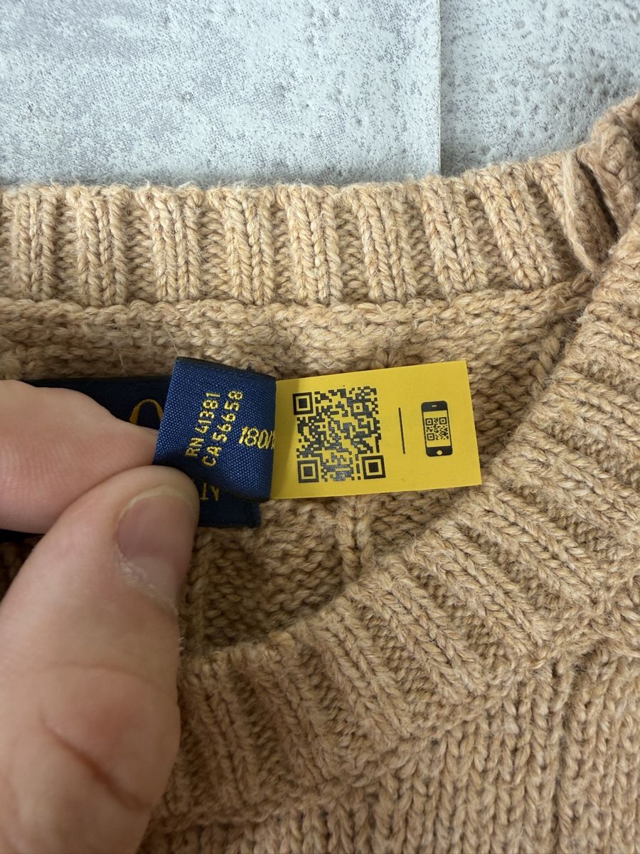 Ralph Lauren Pullover & Sweatshirts: Pull maille torsadée Polo Ralph Lauren Beige - L qr code #46 – Neu (gemäss Beschreibung) aus Hauterive NE von Leo_o 4