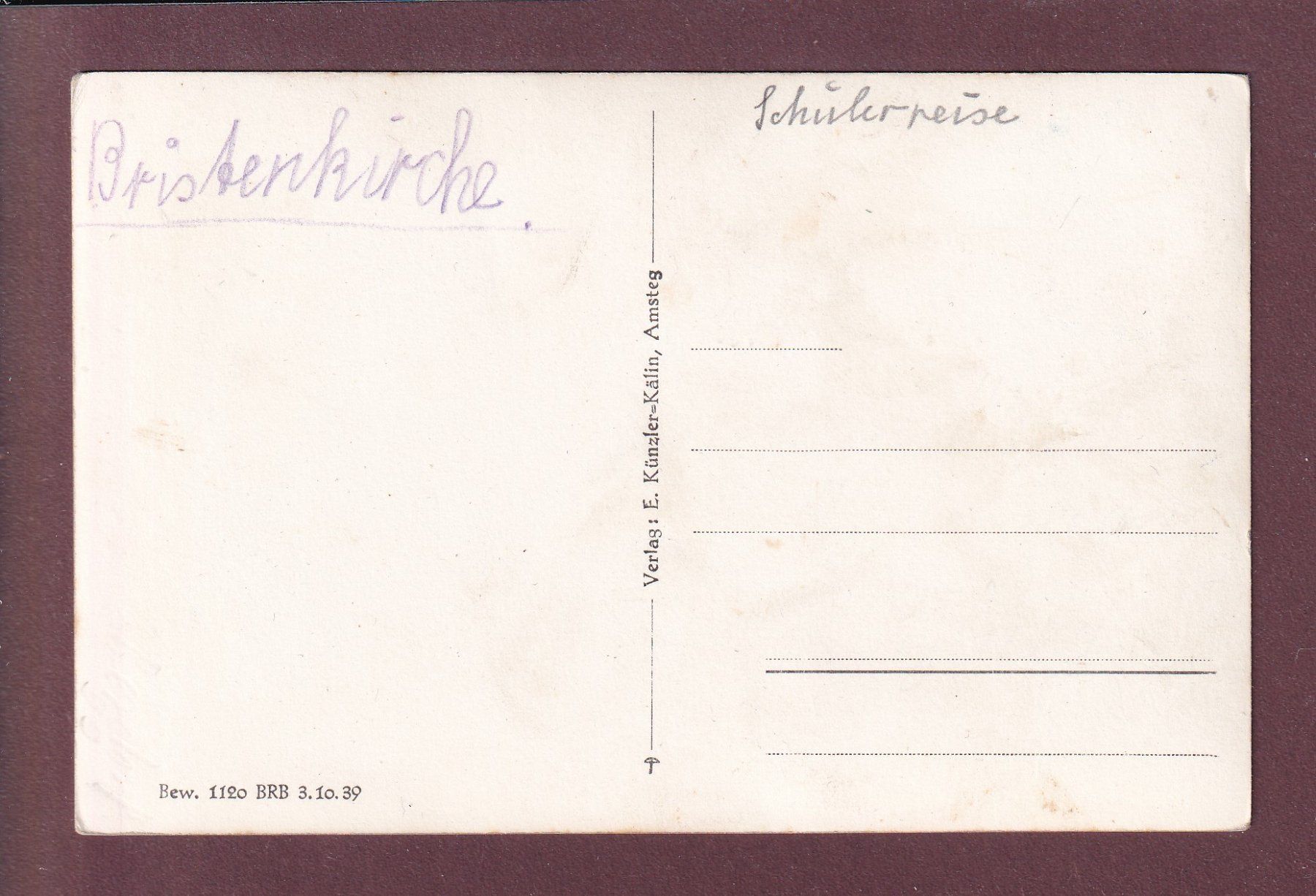 Cartoline postali: Kirche BRISTEN – Usato da Pully venduto da nicecards 1