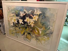 Irma Hediger - Large Original Watercolor 95x132cm - 1994