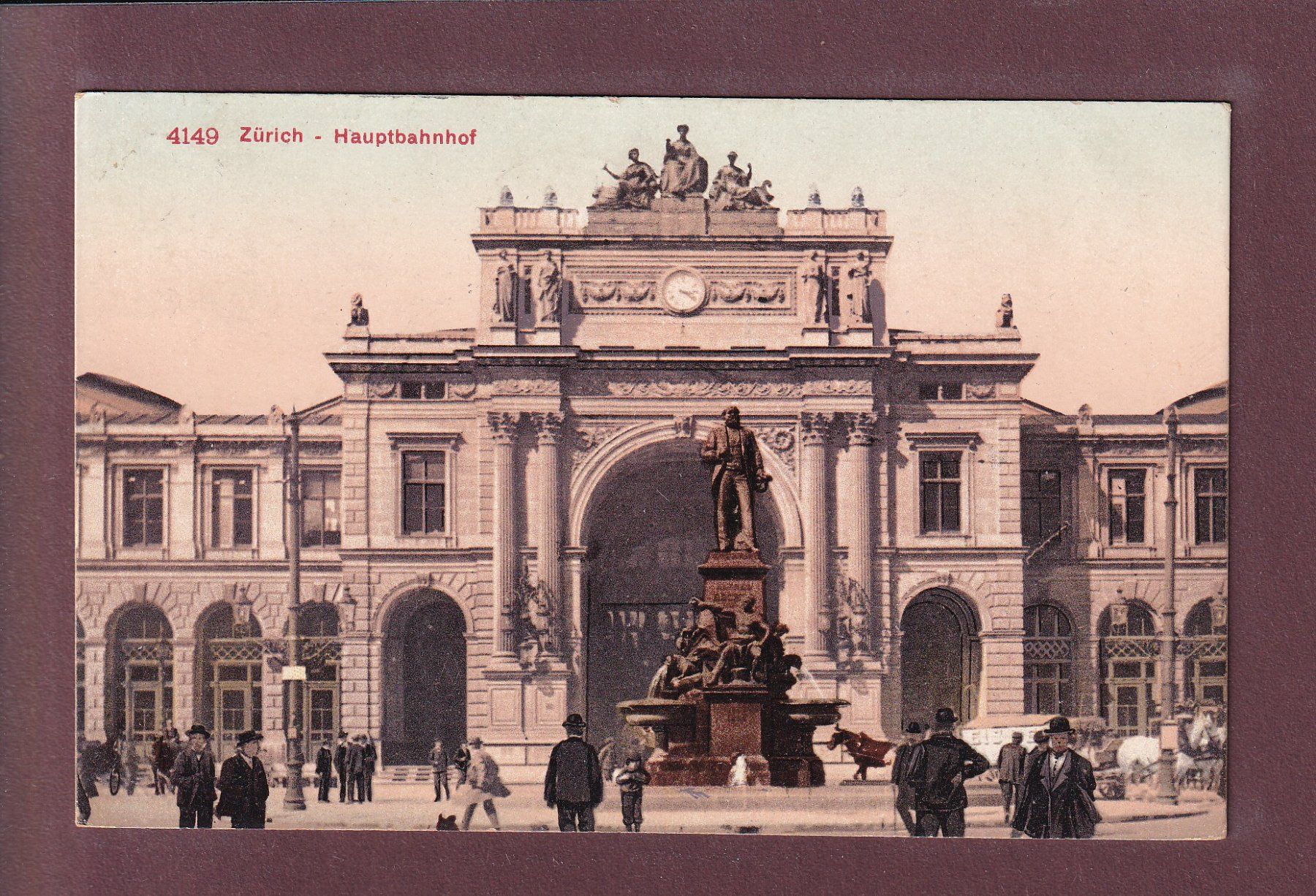 Ansichtskarten: ZÜRICH - Hauptbahnhof - 1908 – Gebraucht aus Pully von nicecards