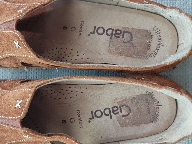 Gabor Scarpe da donna: GABOR Loafer / Halbschuh Wildleder orange, Gr 6 – Usato da Basel venduto da Mamaree 6