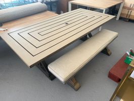 Metall Gartenset - Gartentisch inkl. Bank