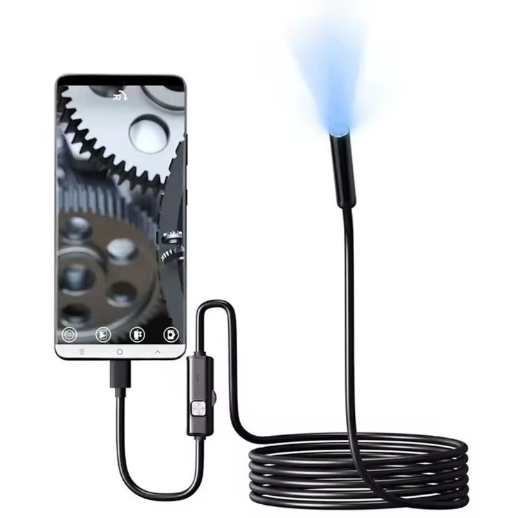 Endoscope Camera, 20 m USB Endoscope, Inspection Camera, 2.0 Megapixels, Borescope, Waterproof with 6 LED Lights for Android & Win