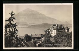 AK Gunten, Teilansicht mit Niesen, 1927