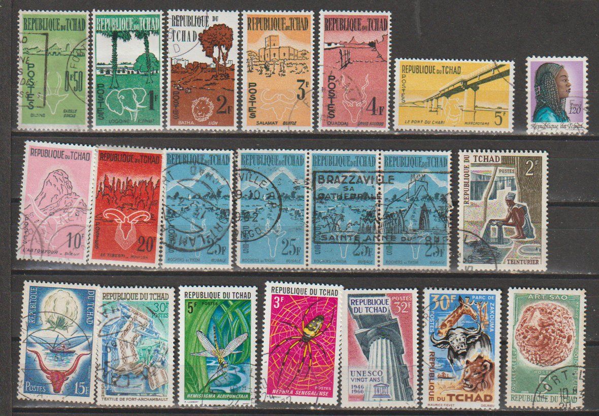 Tutti i francobolli: République du Tchad – Usato da Crans-Montana venduto da kira56
