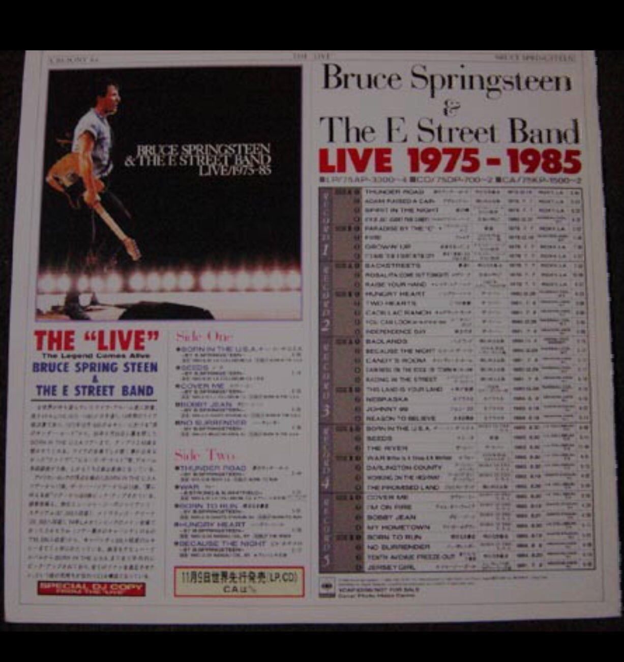 Dischi in vinile: Bruce Springsteen The  Live  Promo Only – Usato da Le Lignon venduto da Aladdin67 1