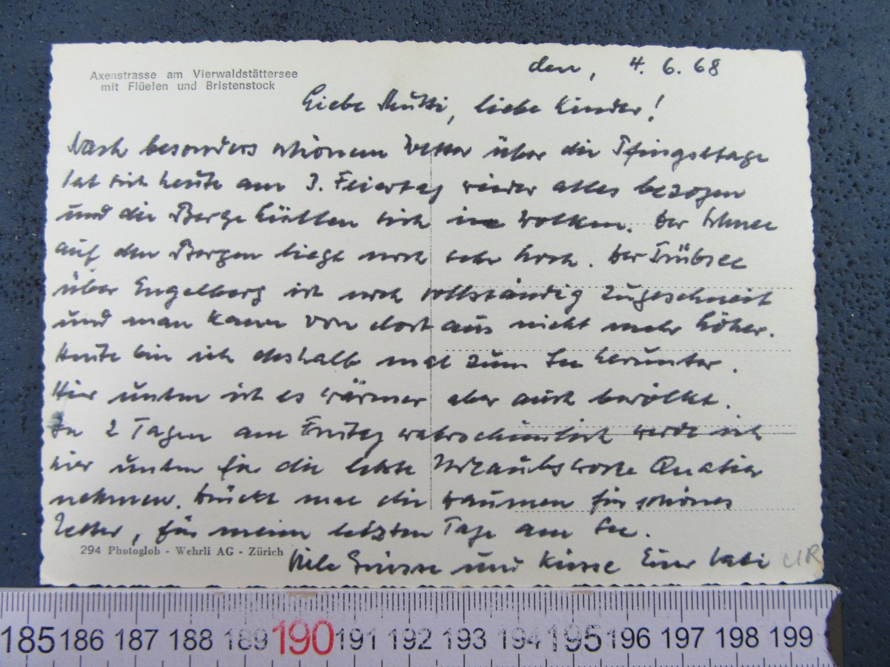 Cartoline postali: AXENSTRASSE FLÜELEN 1968 URI AK – Usato da Ettingen venduto da Hausi4711 1
