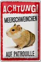 Blechschild-ACHTUNG MEERSCHWEINCHEN AUF