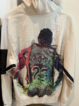 Nike Hoodie Gr. M Jordan Print Weiss Rarität!