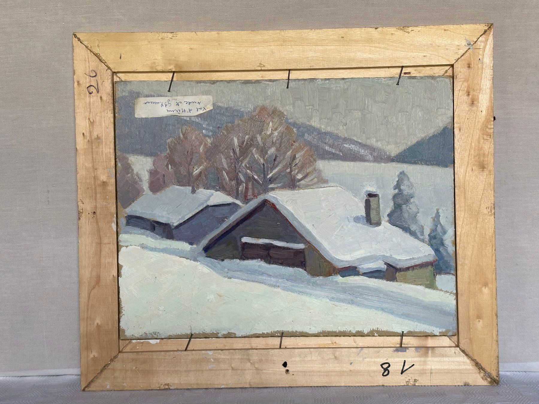 Dipinti: Tableau "Val d'Hérens" recto-verso de Walter Bugnon – Usato da Ste-Croix venduto da mjmg 1