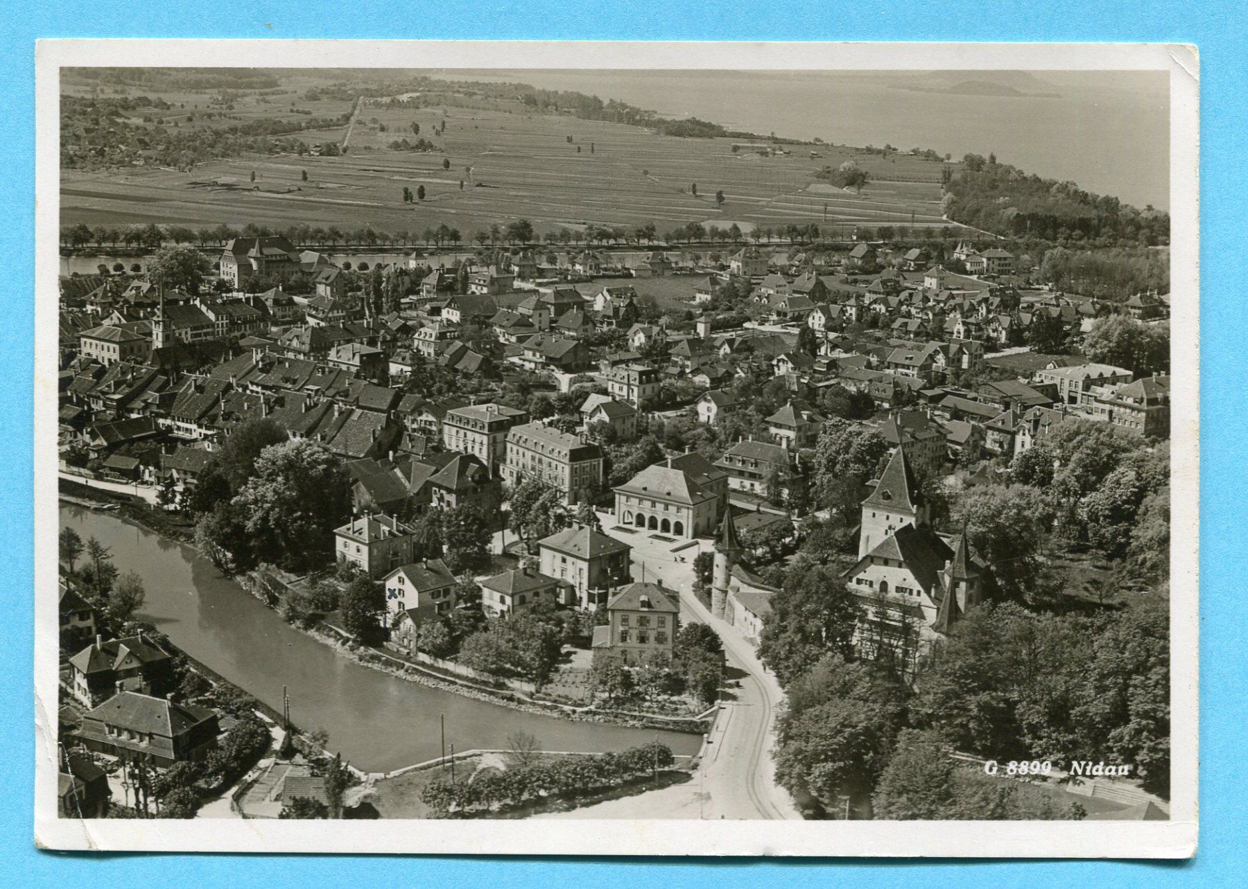 Cartoline postali: Nidau 1934 – Usato da Opfikon venduto da Prophila