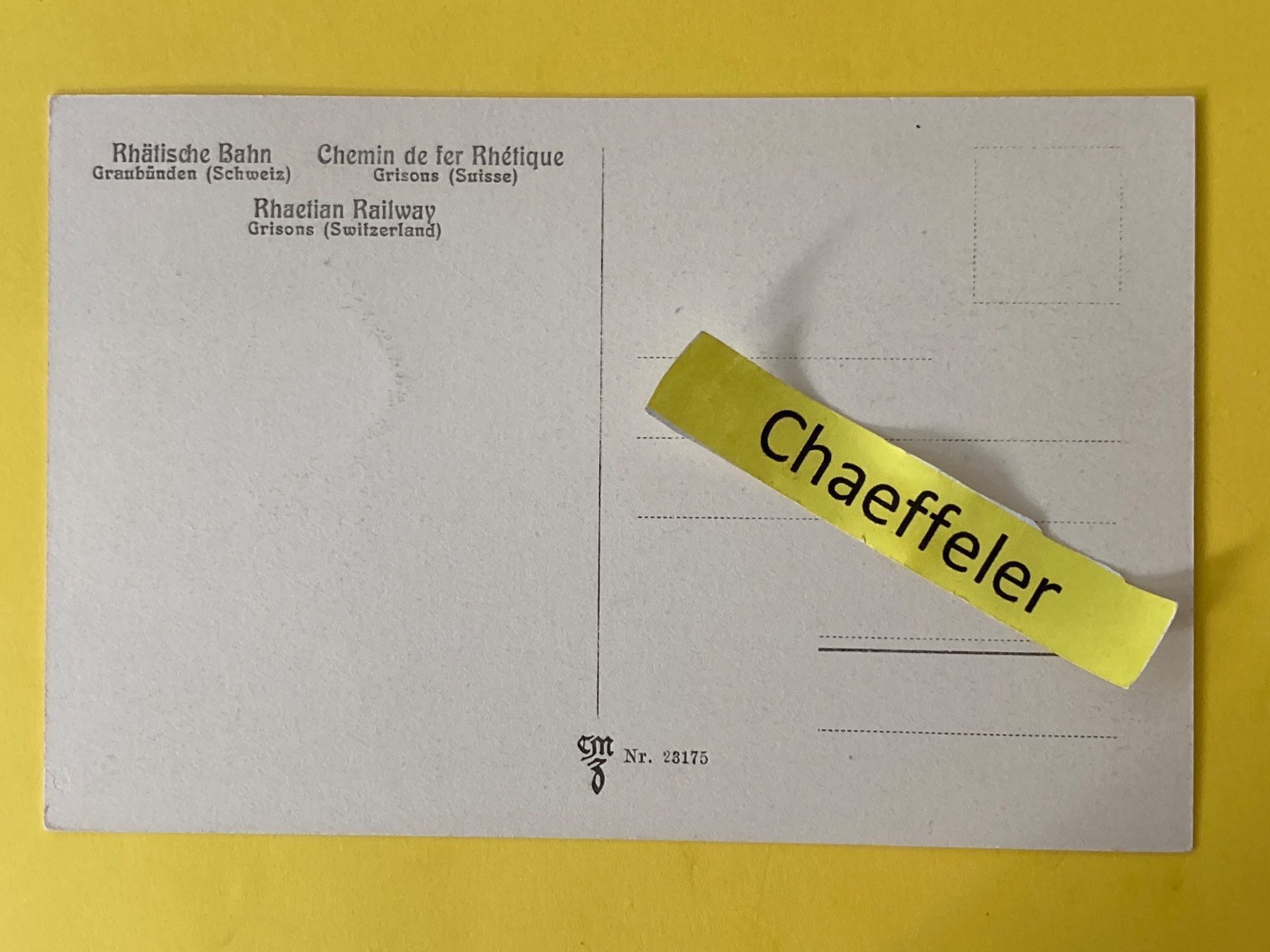 Cartoline postali: Jlanz – Usato da Zürich venduto da Chaeffeler 1