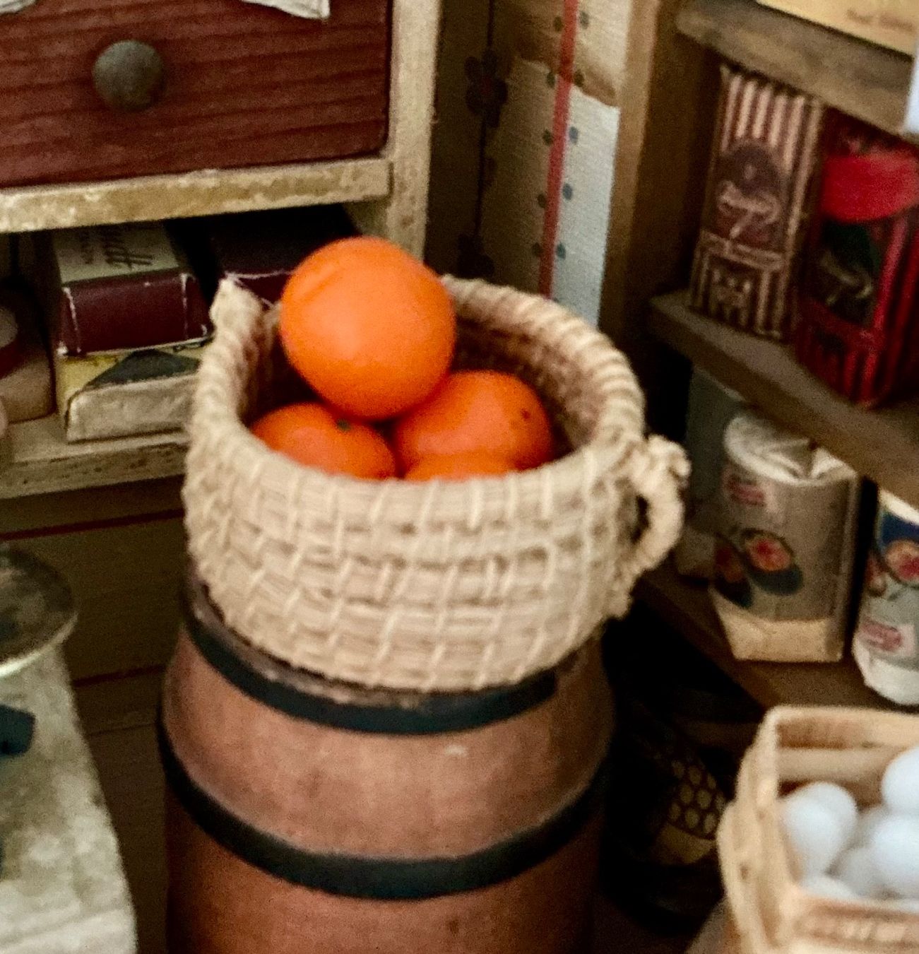Giocattoli: FEINE ORANGEN IN ALTEM KÖRBCHEN – Usato da Zell LU venduto da Silvermemory 2