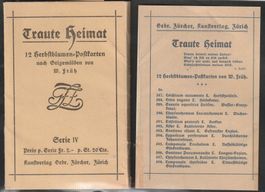 12 Herbstblumen-Karten vonKünstler Walter Früh Originalmappe