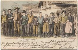 JEUNESSE DU VILLAGE/DORFJUGEND BE/FR/VD 1901 Landwirtschaft