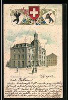 Litho Herisau, Neues Postgebäude und Wa