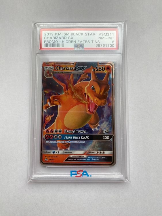 Pokémon 2019 PSA 8 Charizard GX Hidden Fates Tin Promo SM211 | Kaufen ...