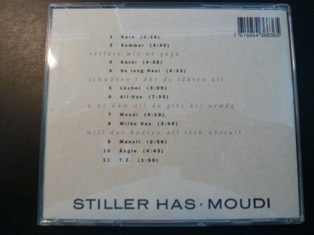 CD: Stiller Has - Moudi – Usato da Au ZH venduto da sikoku 2