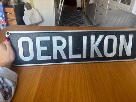 SBB/CFF/FFS Schilder: Plaque Oerlikon  – Gebraucht aus Orbe von car_8grw 1
