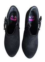 Schwarze Plateau-Stiefeletten mit Absatz, Grösse 37