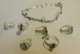 Neue Fundschätze Schmuck Silberschmuck  6 Ringe