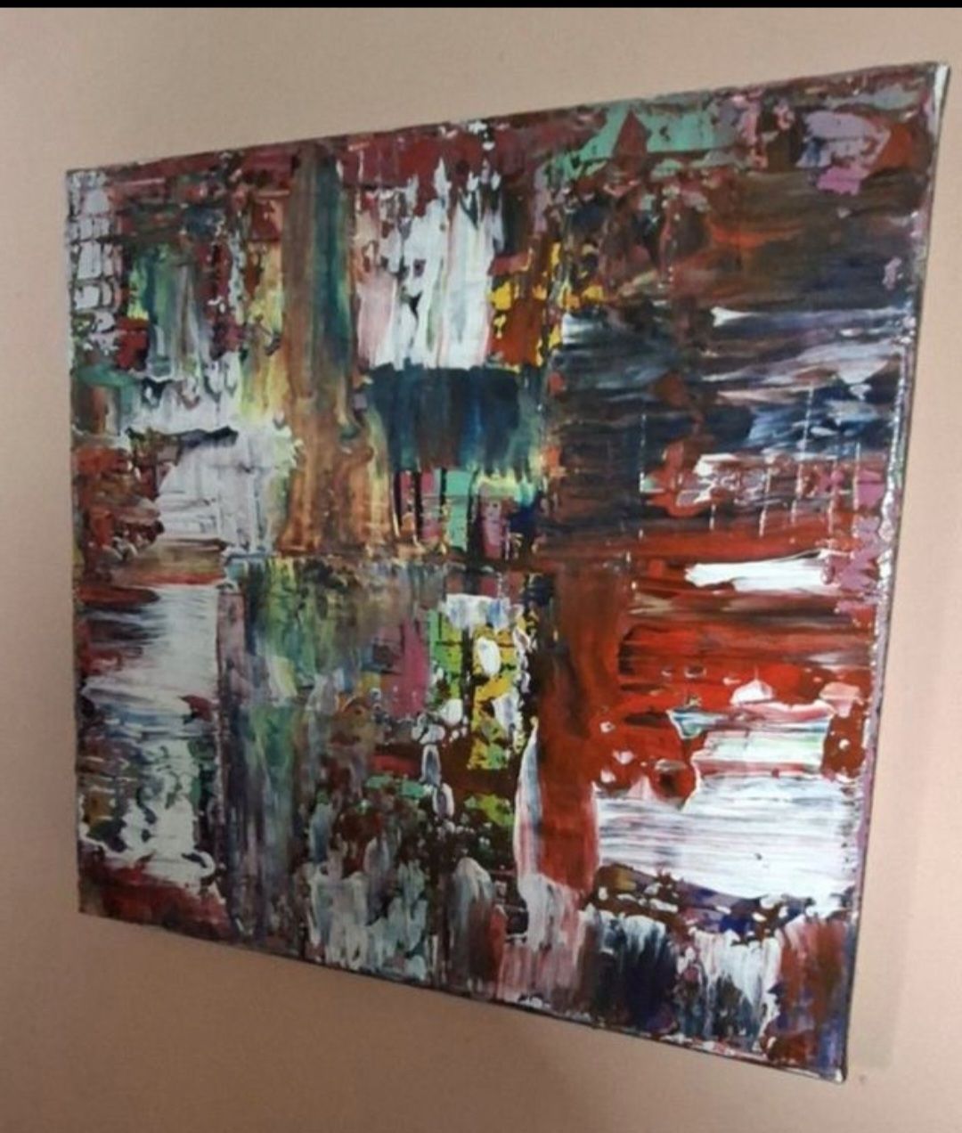 Tableaux: Gemälde " Frequenz " handmade 25×25 – Neuf (Voir description) à Riehen par Steinbock1970 1