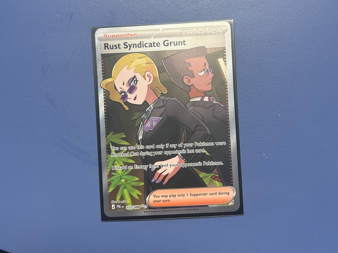Pokémon Carte collezionabili: Pokémon Rust Syndicate Grunt 112/84 PBL EN – Usato da Schlieren venduto da happymerchant64