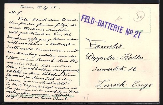 Cartoline postali: AK Bellinzona, Veduta generale, 1915 – Usato da Berlin venduto da bartko-reher 1