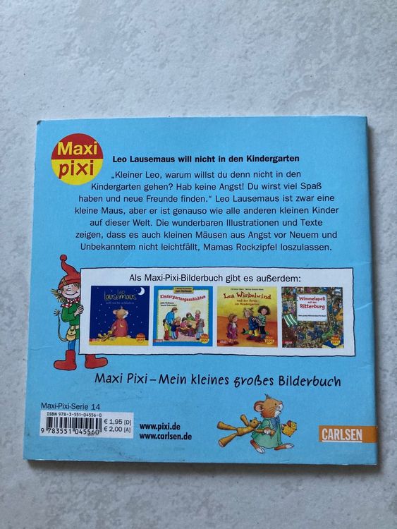  Leo Lausemaus will nicht in den Kindergarten Maxi Pixi (Gebraucht) in 