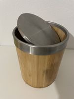 Abfalleimer, Edelstahl/Bambusfurnier, 3 L