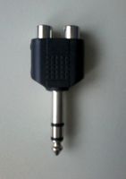 Adapter Klinke 6,3 mm stereo / 2x Cinch