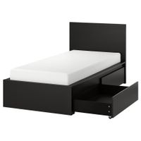 Letto Singolo - due contenitori - con materasso e doghe